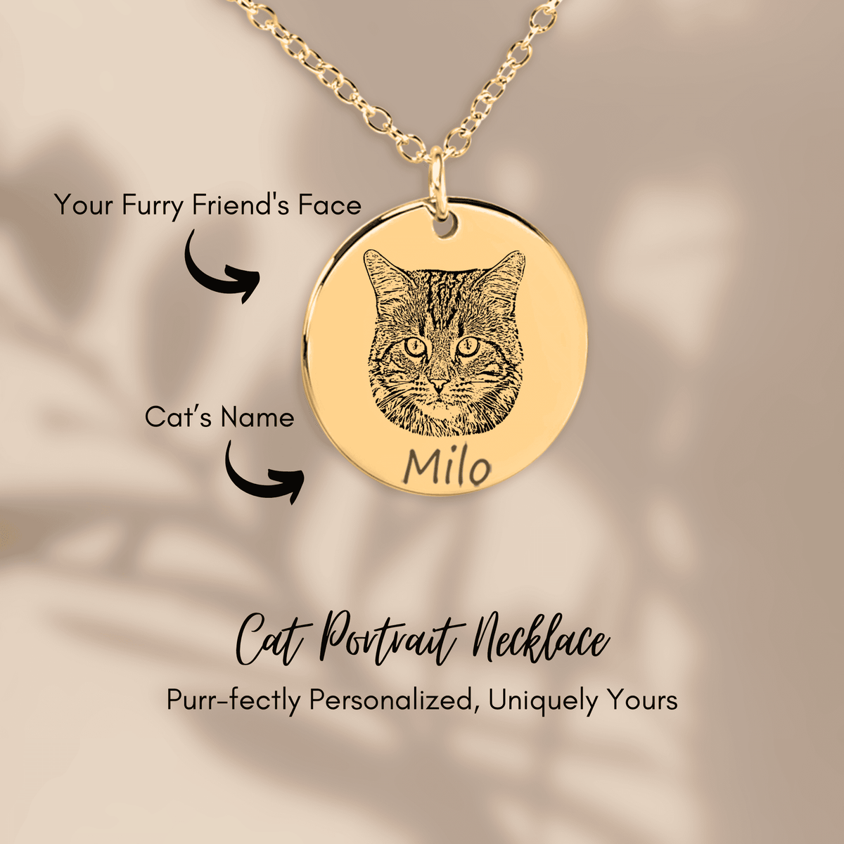 Cat Portrait Necklace